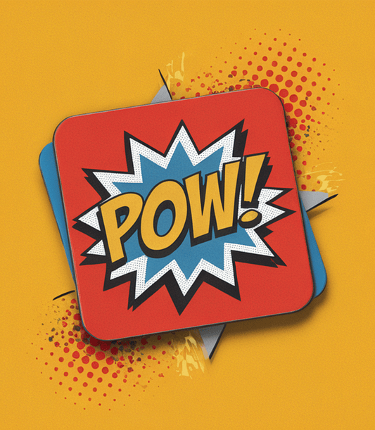 Retro Comic ‘POW!’ Coaster – Bold & Fun