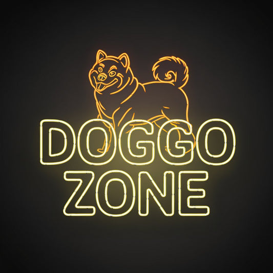 Doggo Zone Neon Sign – Playful LED Wall Light for Dog Lovers & Pet Spaces