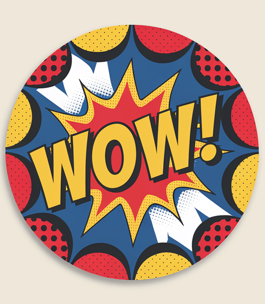 Retro Comic ‘WOW!’ Coaster – Pop Art Perfection