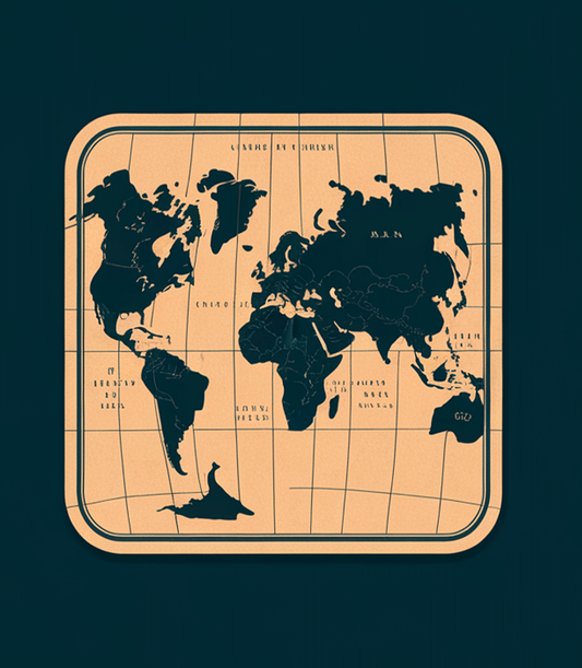 Vintage World Map Coaster – A Timeless Travel Essential