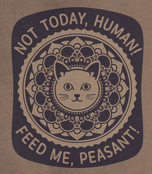 Mandala Cat Coaster – ‘Not Today, Human!’