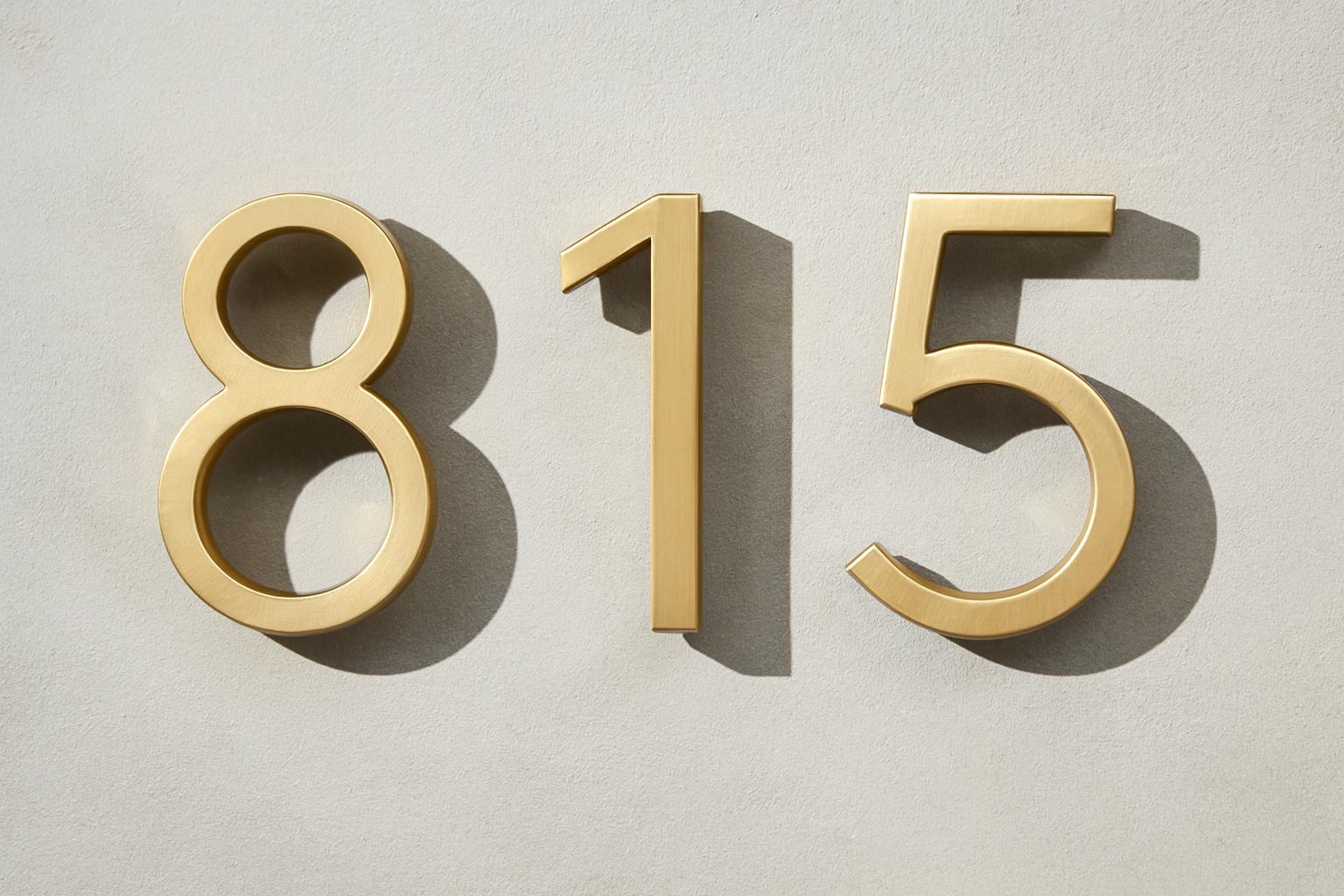 3D Room Number Signage – Luxe Brass Finish (Customizable)