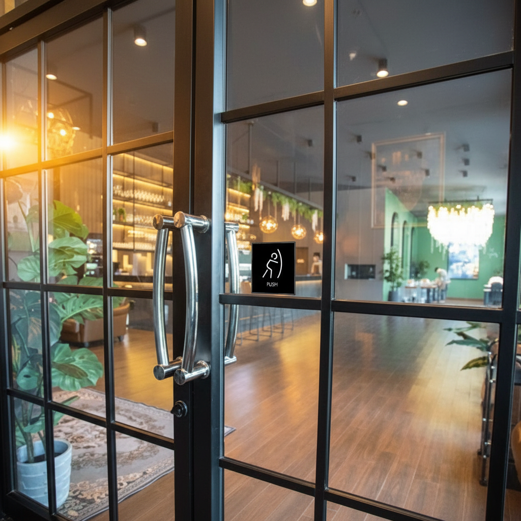 Push & Pull Door Signage – Minimal Icon Series (Customizable)