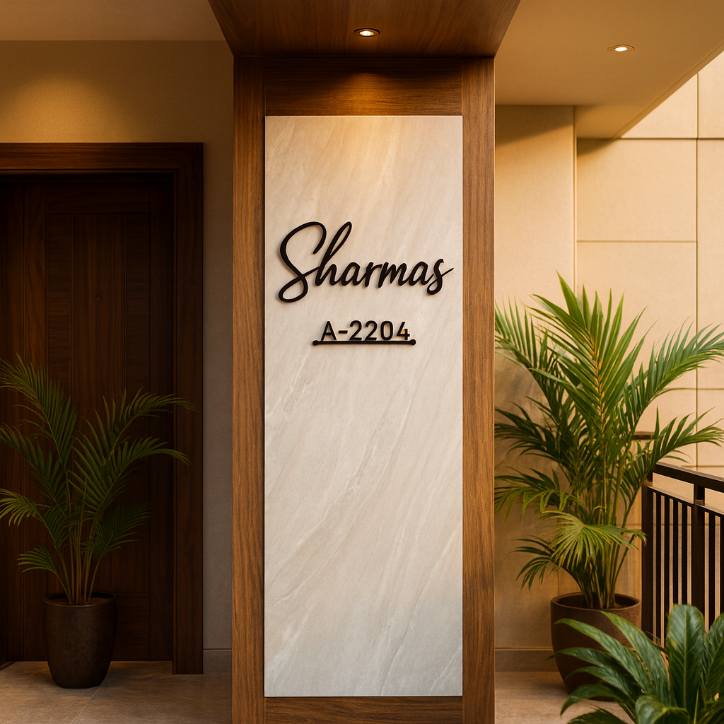 Custom House Name Signage – Modern Script Edition (Personalized)