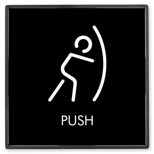 Push & Pull Door Signage – Minimal Icon Series (Customizable)