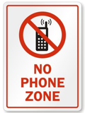 No Phone Zone Sign