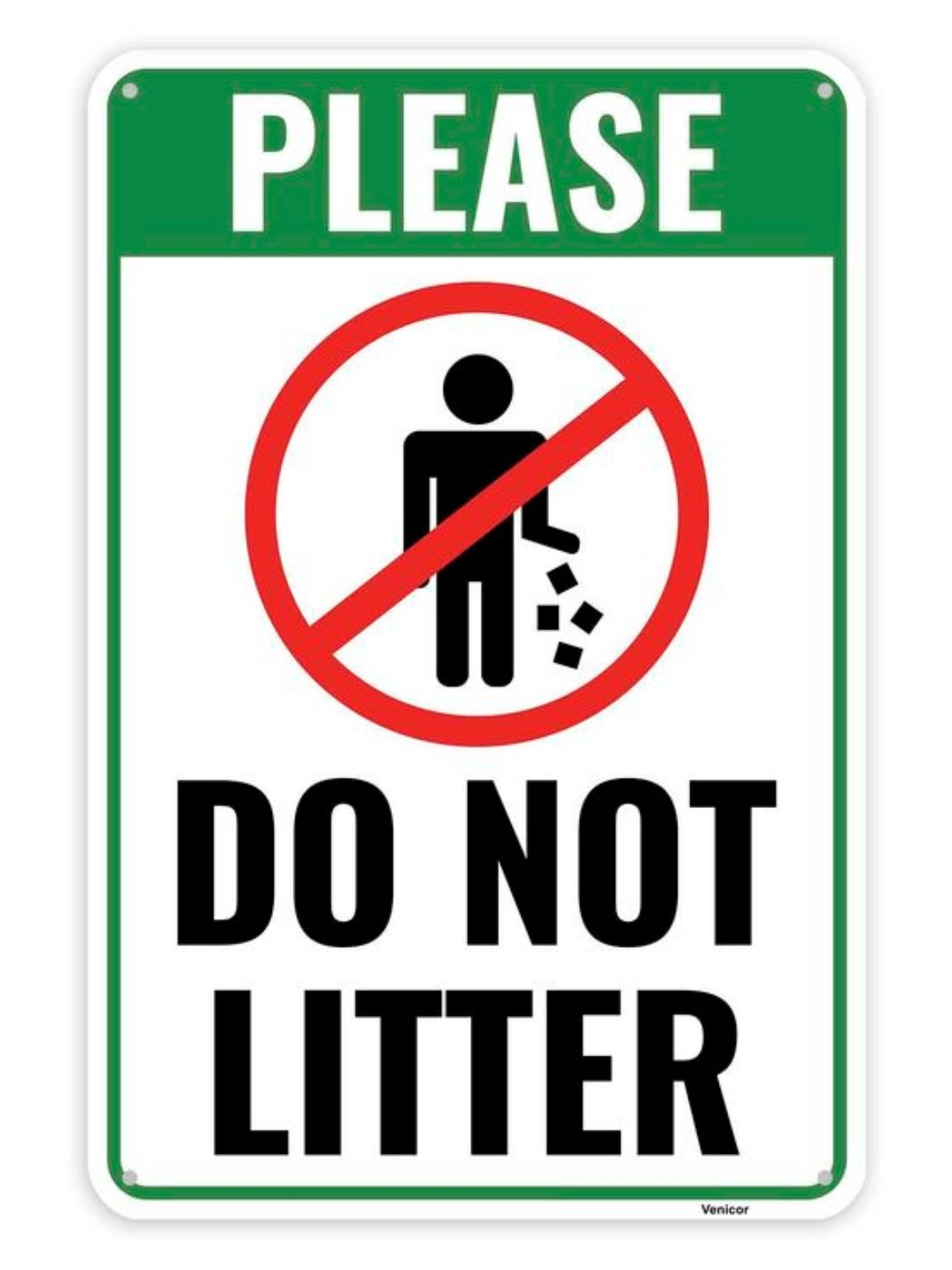 Don Not Litter Sign