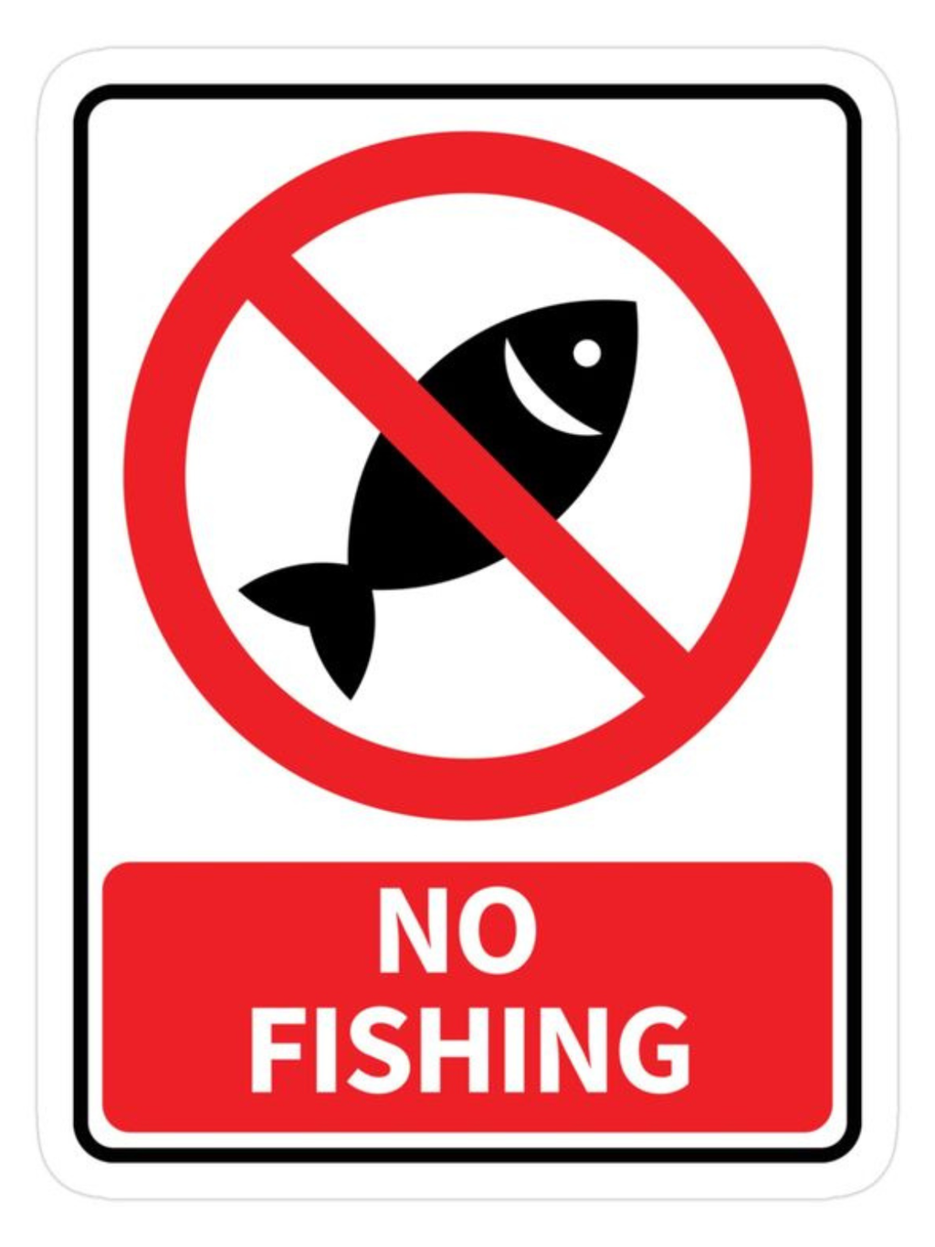 No Fishing Sign
