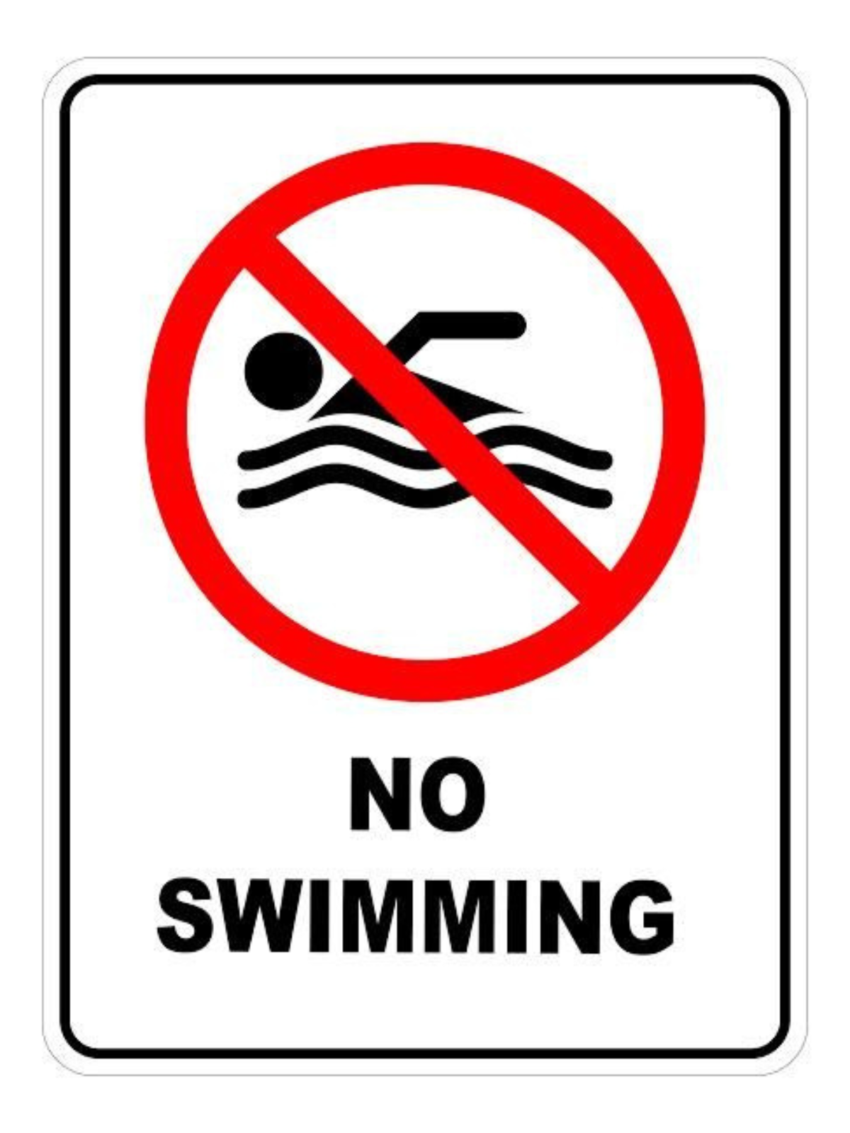 No Swimming Sign