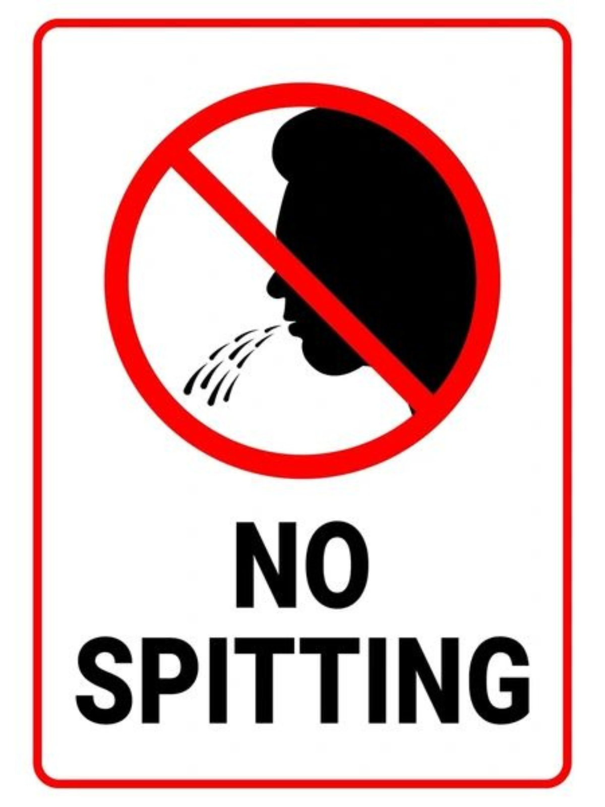 No Spitting Sign